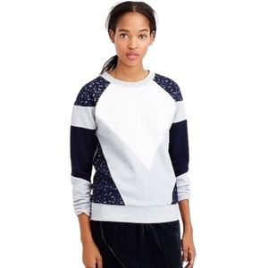 J.Crew lace shoulder sweatshirt